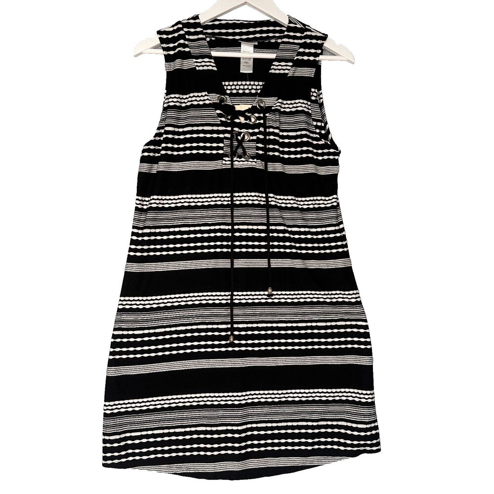 Dotti Striped Swimsuit Coverup Medium New